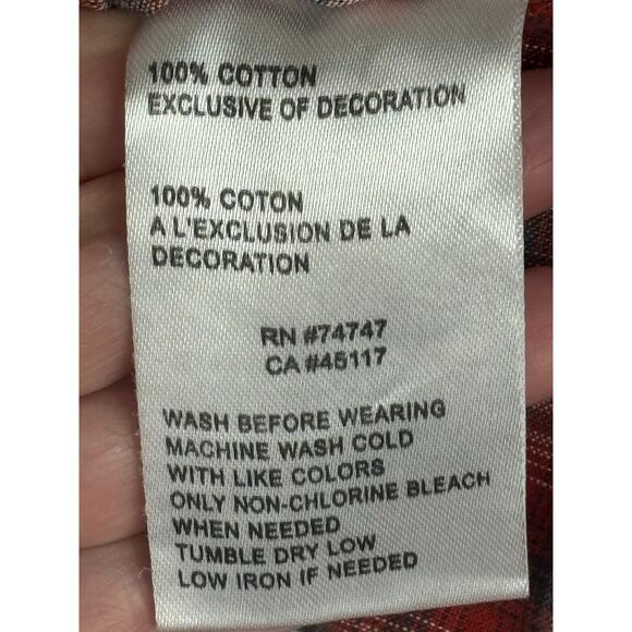 Red Head Brand Bass Pro Short Sleeve Red Plaid Button Down Shirt Size XL - Picture 7 of 10